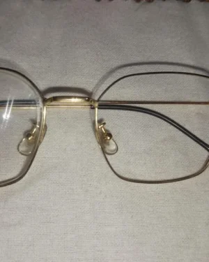Golden Unisex Sunglasses with Brown Lenses for Daily Wear