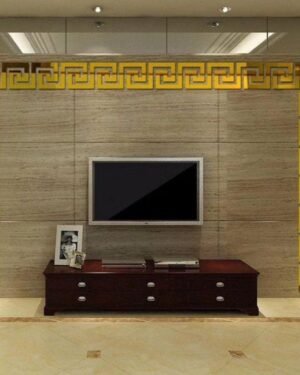 Golden Versace Mirror Acrylic Wall Border Pack of Six