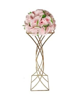 Golden Wedding Flower Stand for Home Decor
