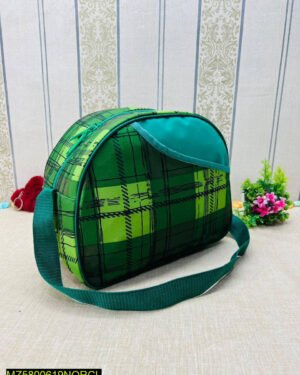 Green Plaid Oxford Travel Pouch for Women