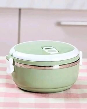 Green Vacuum Lunch Box 700ml Plastic Tiffin