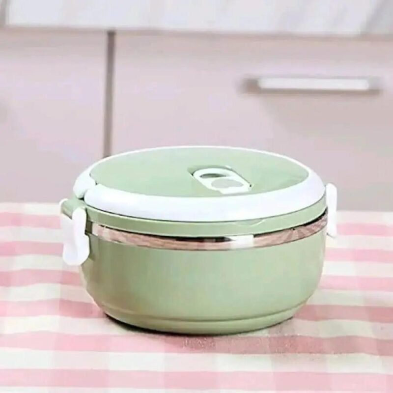 Green Vacuum Lunch Box 700ml Plastic Tiffin