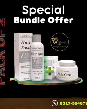 Hair Oil & Night Cream Bundle for Healthy Hair & Clear Skin