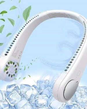 Hands-Free Neck Fan White Rechargeable Portable