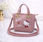 Hello Kitty Peach PU Crossbody Bag for Girls