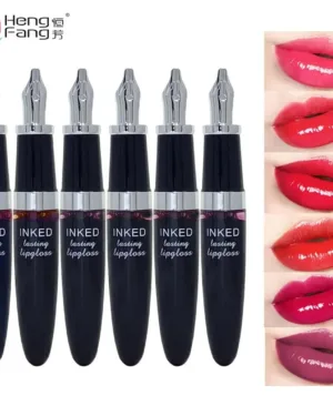 HengFang Inked Lasting Lip & Cheek Tint Set (Pack of 6) | Waterproof & Long-Lasting Glossy Lip Tint Makeup