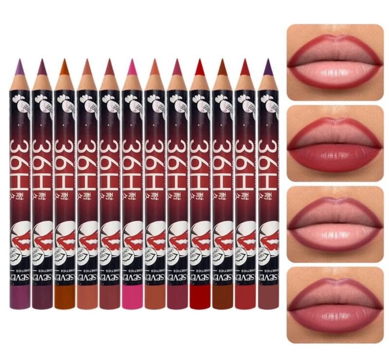 High Pigment Lip Pencil Set of 6 Bold Colors