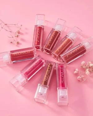 HUDAMOJI Love Lip Gloss 8 PCS Set for Women | High-Shine Glassy Gloss Finish | Smooth Moisturizing Non-Sticky Lightweight Formula | Faux Filler Plumping Effect | Long-Lasting...