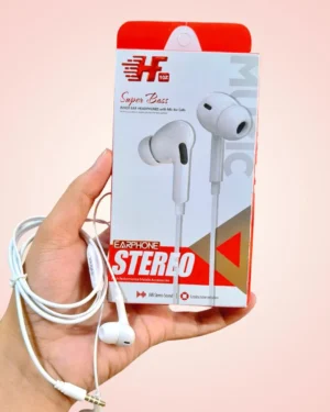 Infinix Hi-Fi Super Bass Earphones White Metal Silicone