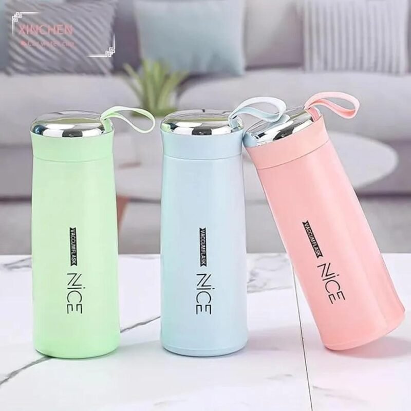 Insulated Stainless Steel Water Bottle 400ml Green Blue Pink