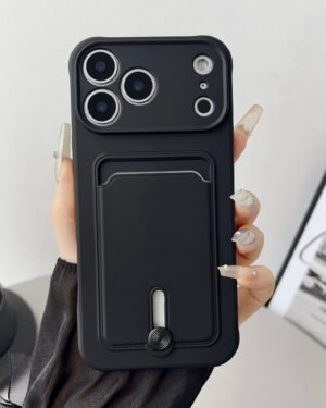 iPhone 17 Pro Max Card Holder Case Black Premium