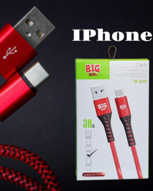 iPhone Fast Charging Cable Red Braided USB-C