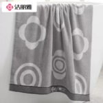 Jialiya Grey Cotton Bath Towel 140x70cm Absorbent Thick