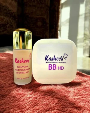 Kashees High Coverage Foundation + BB HD Powder Pack