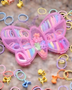 Kids Cute Hair Catcher with Ponies Set Multicolor Plastic