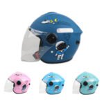 Kids Half Helmet Spaceman Design Blue Winter Warm