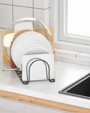 Kitchen Cutlery Organizer Metal White Modern