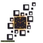 Laminated Wall Clock With Backlight 24x16" Modern Design