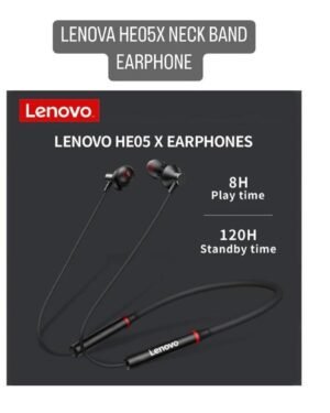 Lenovo HE05x Bluetooth 5.0 Magnetic Neckband Earphones, Mic, 12Hrs