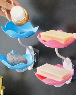 Lotus Shape Soap Holder for Bathroom Organization