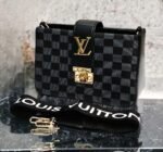 LV Checkered Crossbody Bag Black Girls Stylish