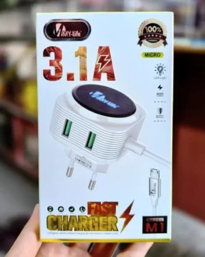 M1 My Life 3.1A Fast Charger with LED Light