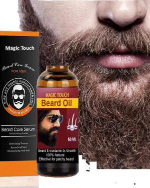 Magic Touch Beard Growth Oil for Men | Beard Growth Guaranteed with Argan 3x faster Growth