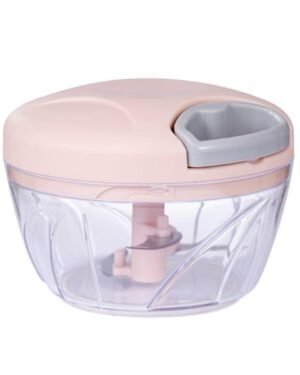 Manual Food Chopper Small Pink Stainless Steel