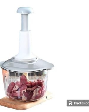 Manual Hand Press Meat & Veg Chopper ABS Stainless Steel