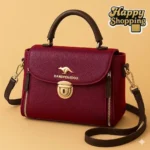 Maroon Leather Crossbody Bag for Girls