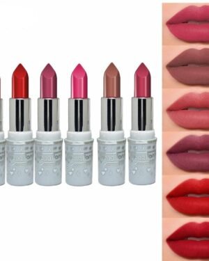 Matte Lipstick Pack of 6 Vibrant Shades