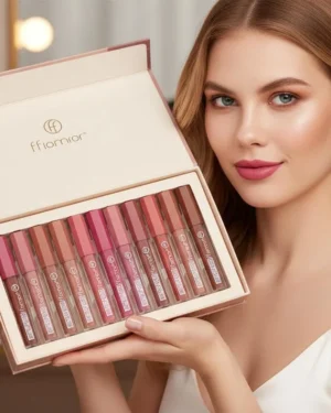Matte Liquid Lipstick Set 12 Nude Shades Waterproof Long Lasting