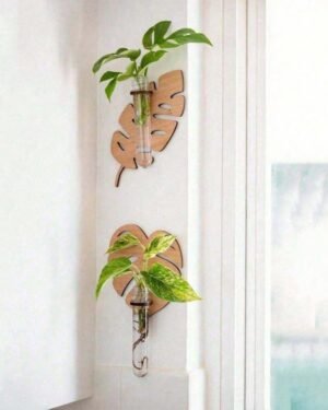 MDF Wood Planter 9x6.5x2 Brown Decor
