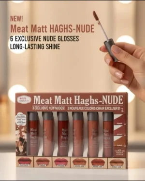 Meat Matt HAGHS-NUDE Lip Gloss 6 Pack Matte Shine