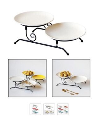 Melamine Serving Tray Set 3 Pcs Decorative Cake Stand