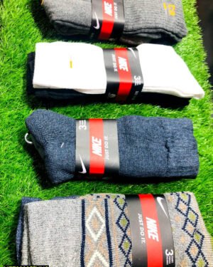 Men Nike Cotton Winter Socks Pack of 6 Assorted