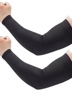 Men UV Protection Arm Sleeves Black Free Size