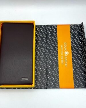 Men's Leather Bi-Fold Wallet with 6 Card Slots