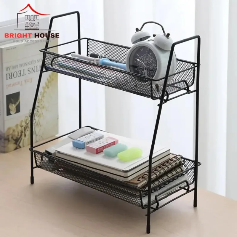 Metal 2-Tier Kitchen Rack for Countertop Organization