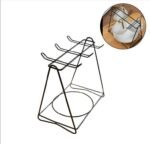 Metal Cup Holder Stand Black 6.5x7.5x7.5"