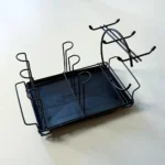 Metal Kitchen Rack Organizer Black 1 Pc