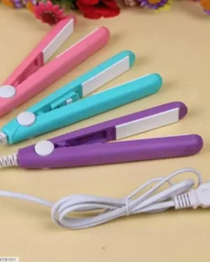 Mini Hair Straightener Portable Corded Pink Blue Purple