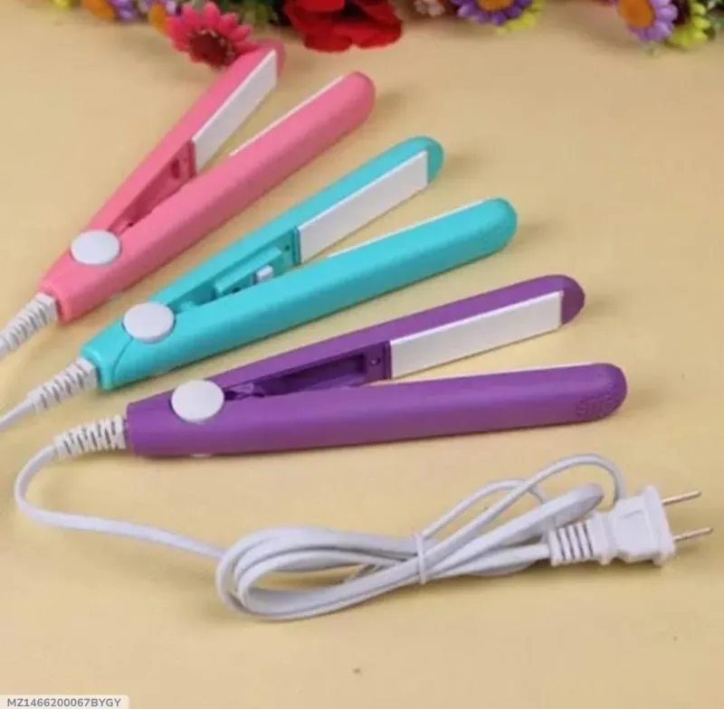 Mini Hair Straightener Portable Corded Pink Blue Purple