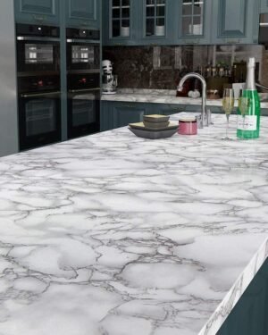 Modern Abstract Marble Sheet White 200x60cm