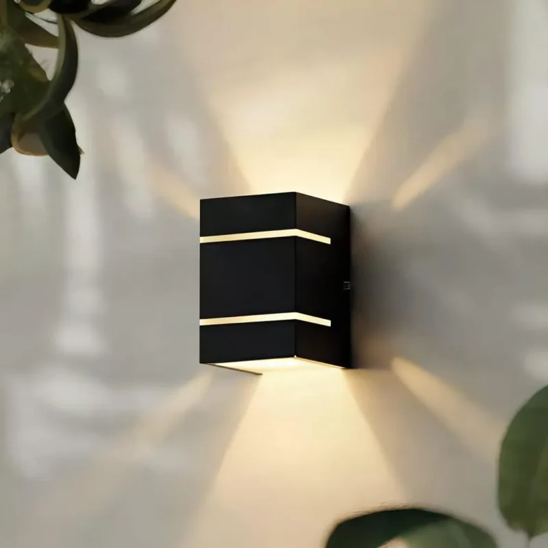 Modern Black Wall Lamp with Golden Accents for Home Decor Modern Black Wall Lamp with Golden Accents for Home Decor