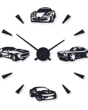 Modern Car Design Wall Clock 24x24 Inch Laminated