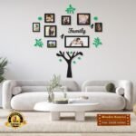Modern Family Tree Wall Decor Wooden 33x35 Inches