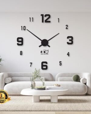 Modern Wall Clock 24x24 Inch Laminated Analog Design