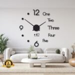 Modern Wall Clock 24x24 Inch Laminated Wood Design