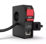 Motorbike On/Off Grip Switch USB Black Red